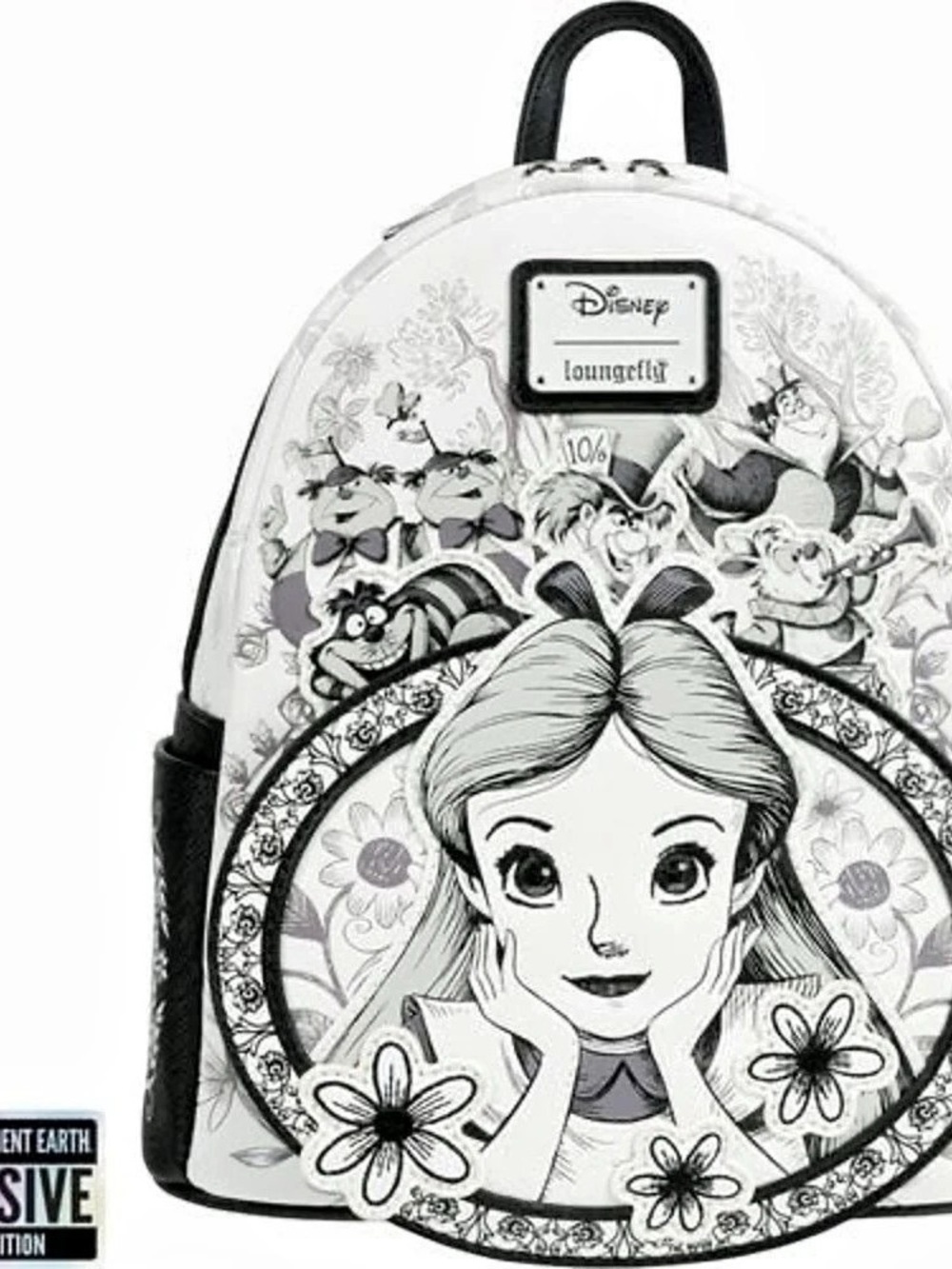 Loungefly Alice in Wonderland Sketch Mini Backpack White & Black